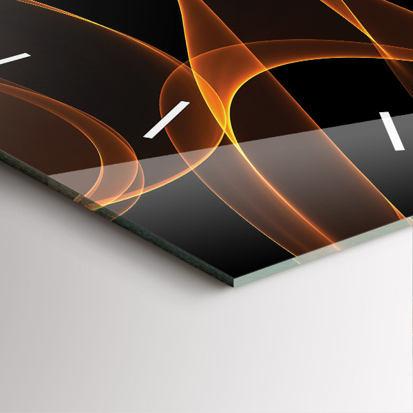 Štvorcové hodiny Oranžové čiary