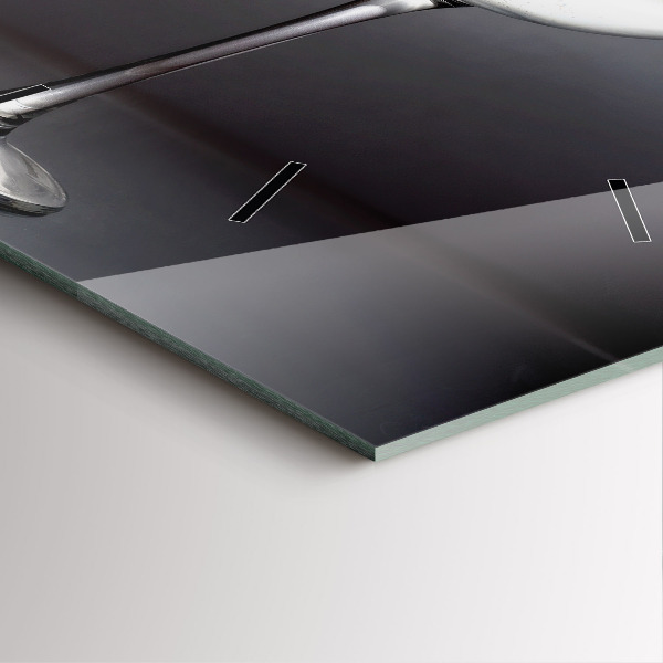 Štvorcové hodiny Pohár vína