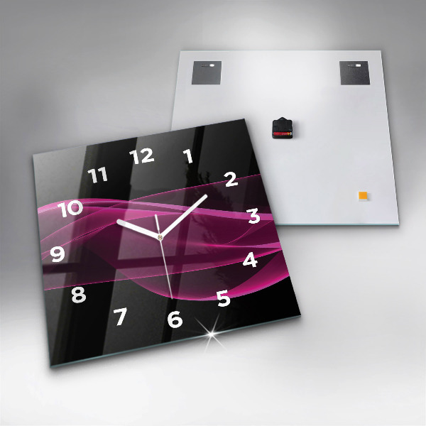 Štvorcové hodiny Ružová abstrakcia
