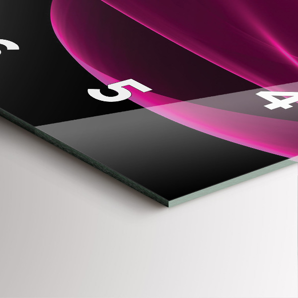 Štvorcové hodiny Ružová abstrakcia