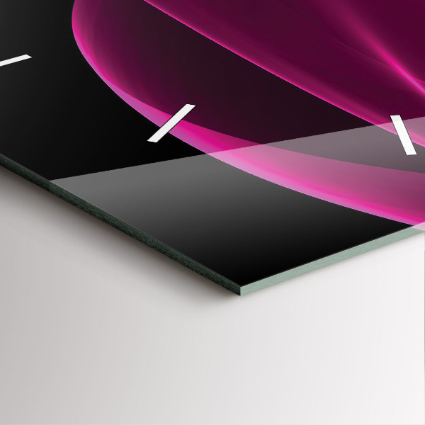 Štvorcové hodiny Ružová abstrakcia