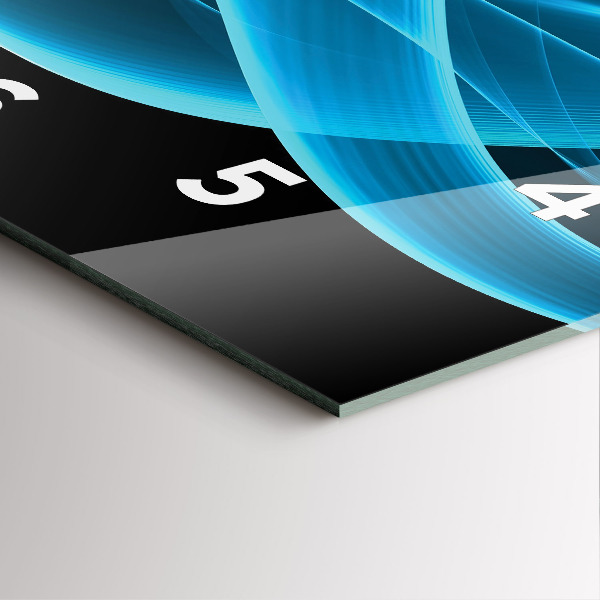 Štvorcové hodiny Modrá abstrakcia