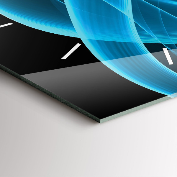 Štvorcové hodiny Modrá abstrakcia