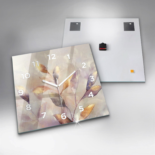 Štvorcové hodiny Abstraktné boho listy