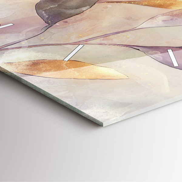 Štvorcové hodiny Abstraktné boho listy