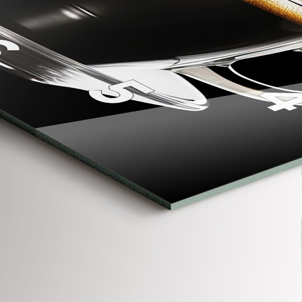 Štvorcové hodiny Čierna káva