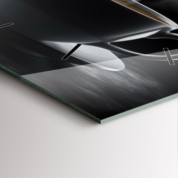 Štvorcové hodiny Šálka čiernej kávy