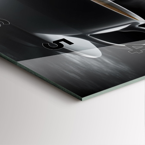 Štvorcové hodiny Šálka čiernej kávy