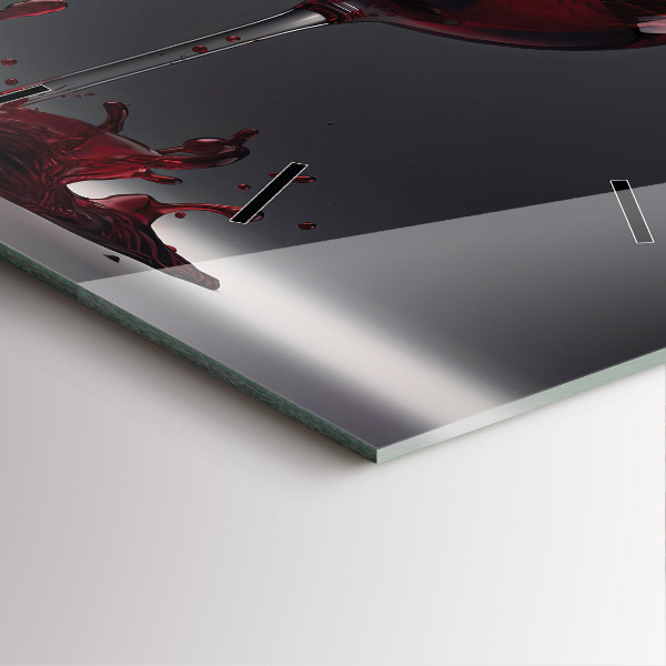 Štvorcové hodiny Pohárik červeného vína