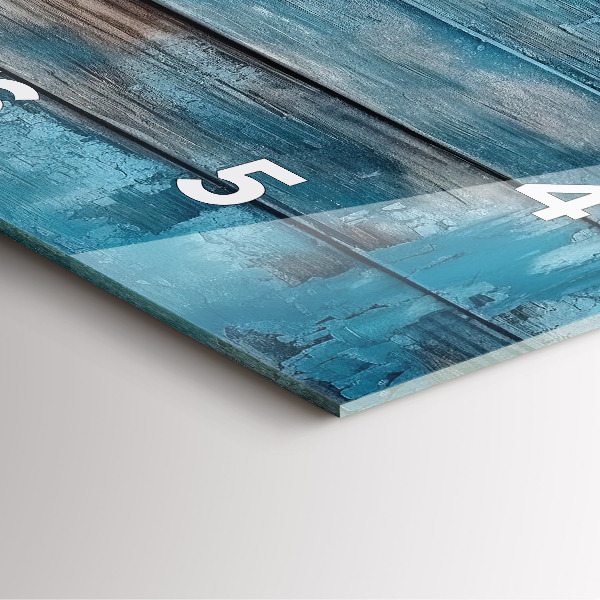 Štvorcové hodiny Modré dosky