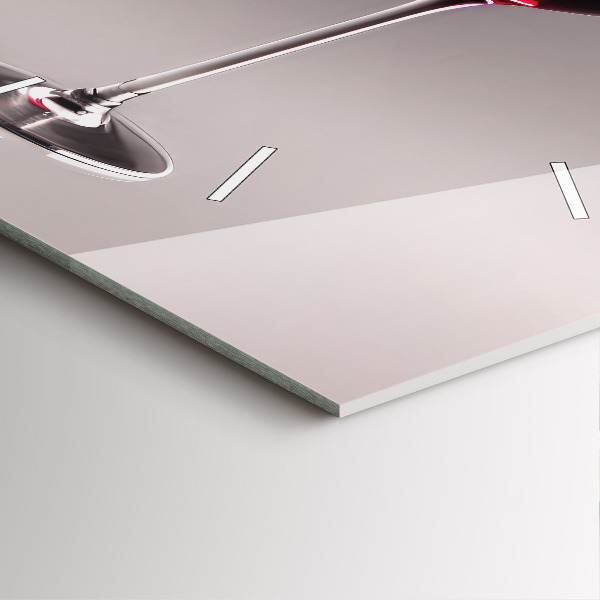 Štvorcové hodiny Pohárik červeného vína