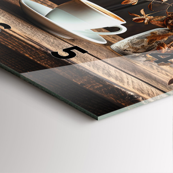 Štvorcové hodiny Šálka kávy