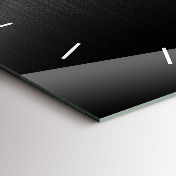 Štvorcové hodiny Čierne a strieborné čiary