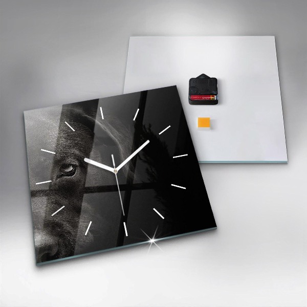 Štvorcové hodiny Škótsky pes a mačka