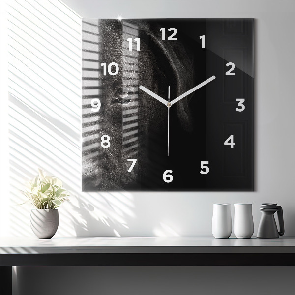 Štvorcové hodiny Škótsky pes a mačka