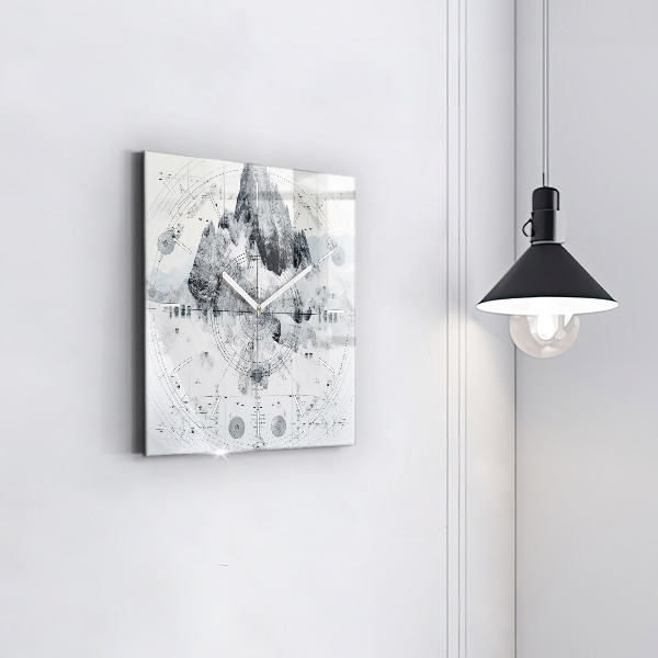 Štvorcové hodiny Kreslené hory