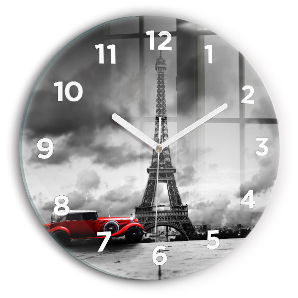 Okrúhle hodiny Effelova veža v Paríži