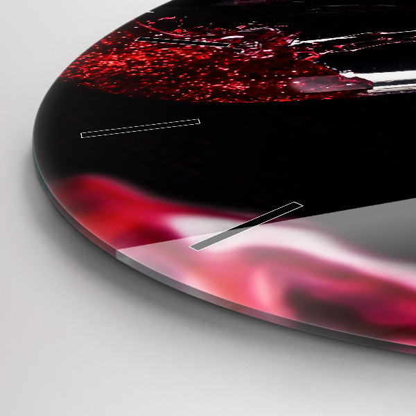 Okrúhle hodiny Červené víno