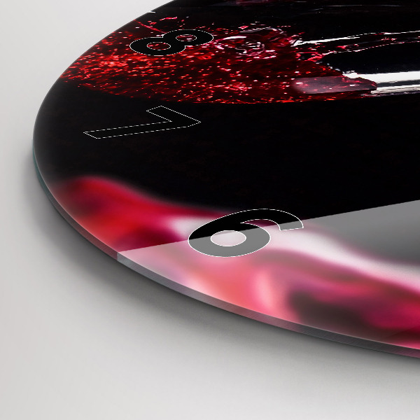 Okrúhle hodiny Červené víno