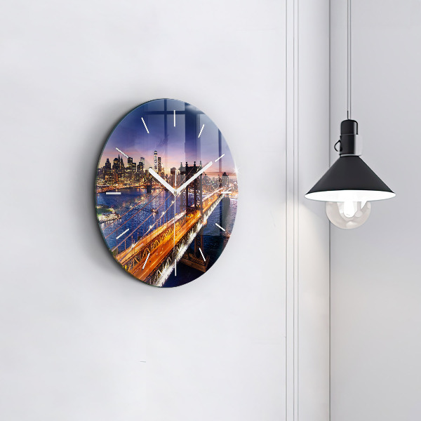 Okrúhle hodiny New York a západ slnka