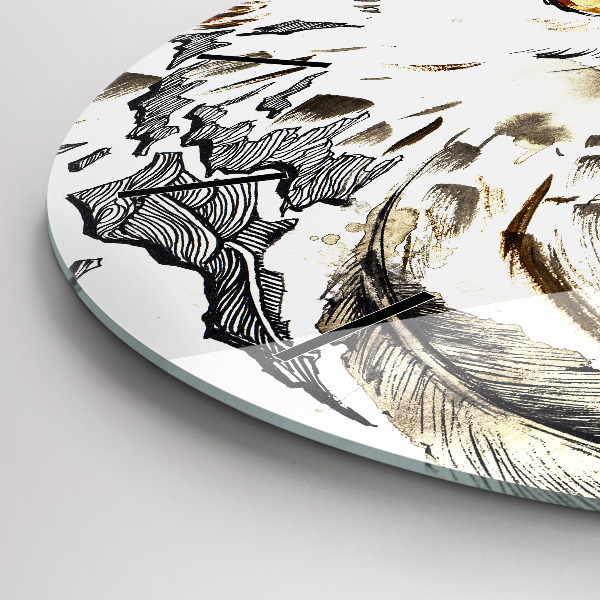 Okrúhle hodiny Sova symbol múdrosti