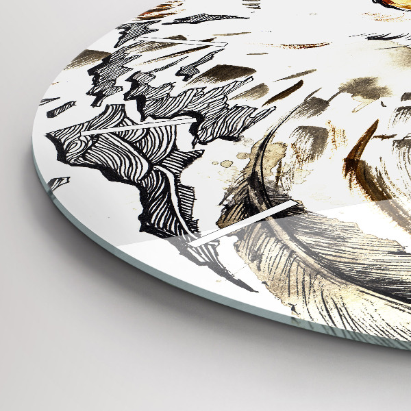 Okrúhle hodiny Sova symbol múdrosti