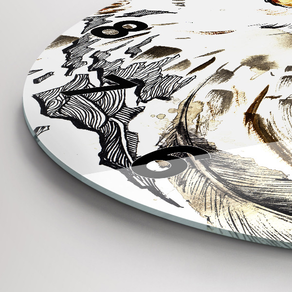 Okrúhle hodiny Sova symbol múdrosti