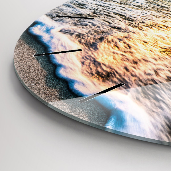 Okrúhle hodiny Pláž, more a piesok