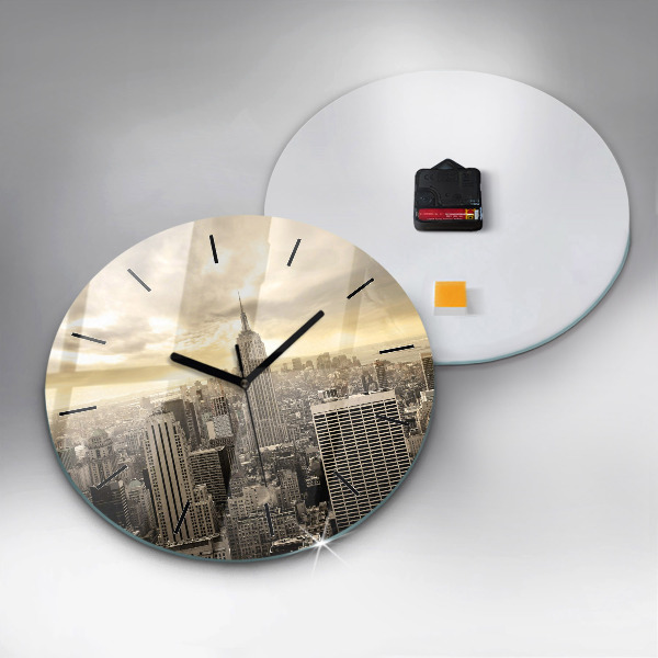 Okrúhle hodiny Mrakodrap v New Yorku