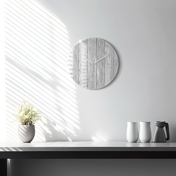 Okrúhle hodiny Drevené panely