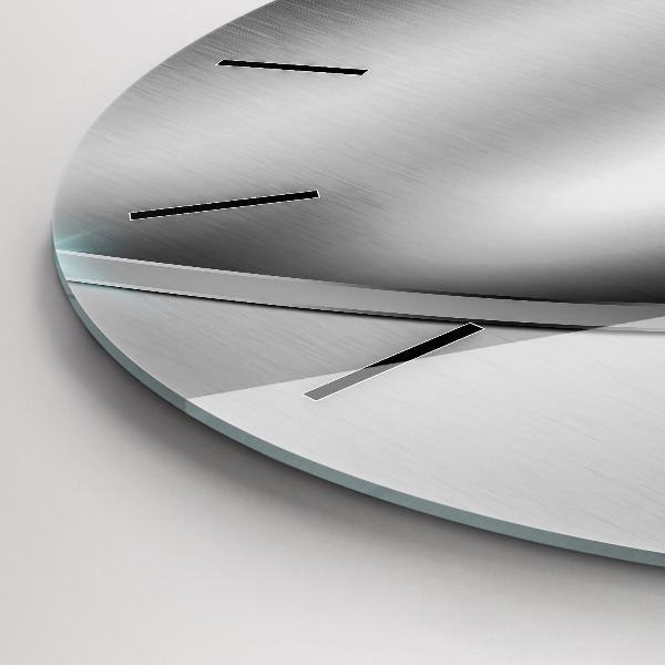 Okrúhle hodiny Šedá kovová abstrakcia