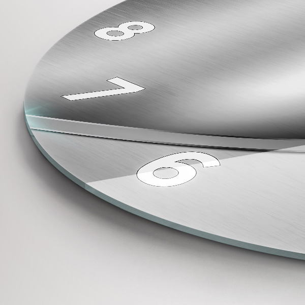 Okrúhle hodiny Šedá kovová abstrakcia