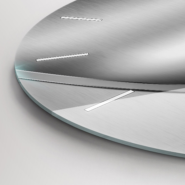 Okrúhle hodiny Šedá kovová abstrakcia