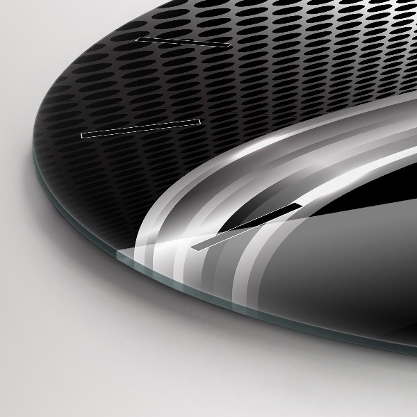 Okrúhle hodiny Black metalová abstrakcia