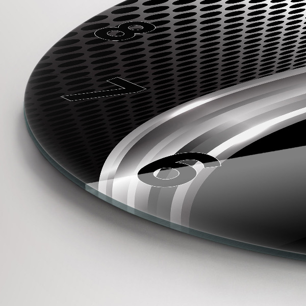 Okrúhle hodiny Black metalová abstrakcia