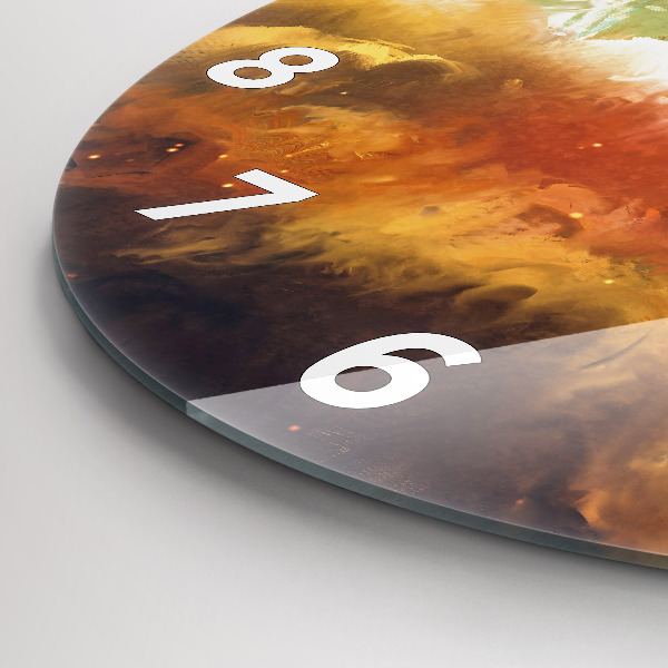 Okrúhle hodiny Abstraktný obraz