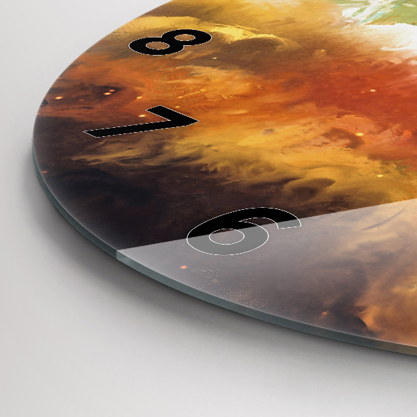 Okrúhle hodiny Abstraktný obraz