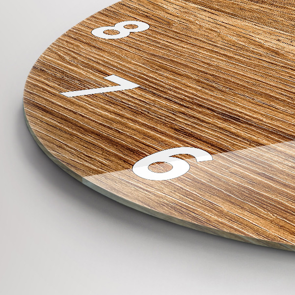 Okrúhle hodiny Svetlé drevo