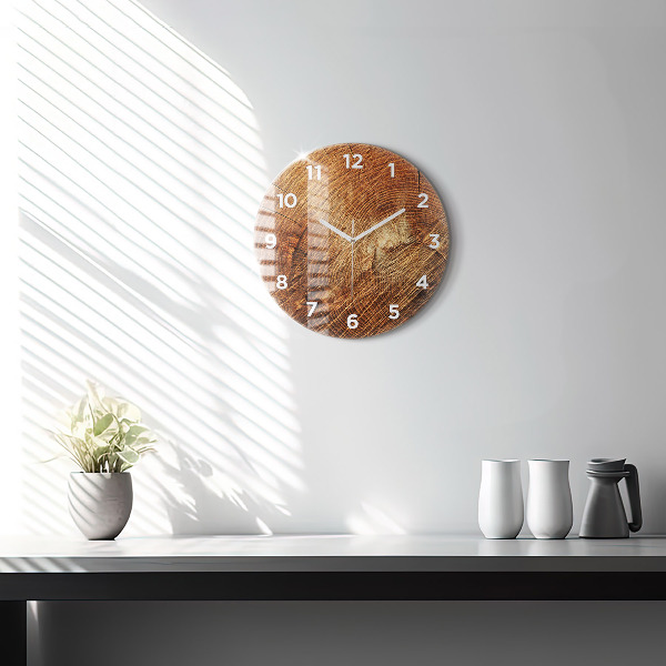 Okrúhle hodiny Starý kmeň stromu