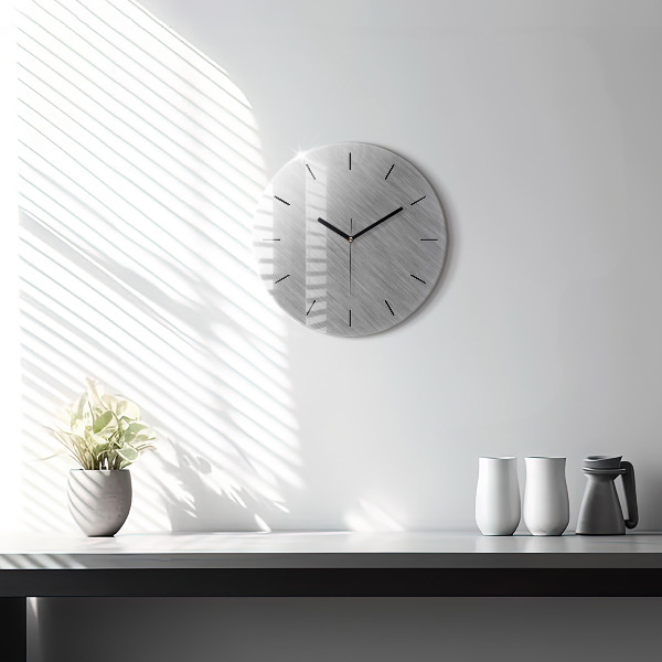 Okrúhle hodiny Kovová stena