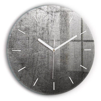 Okrúhle hodiny Kovová stena