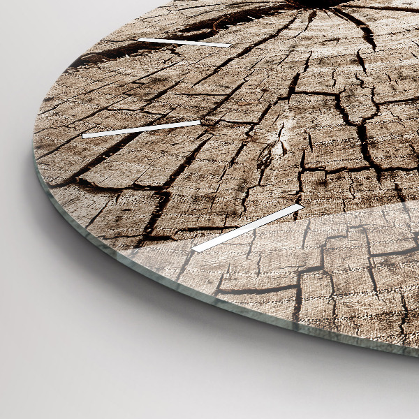 Okrúhle hodiny Starý drevený peň