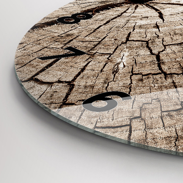 Okrúhle hodiny Starý drevený peň