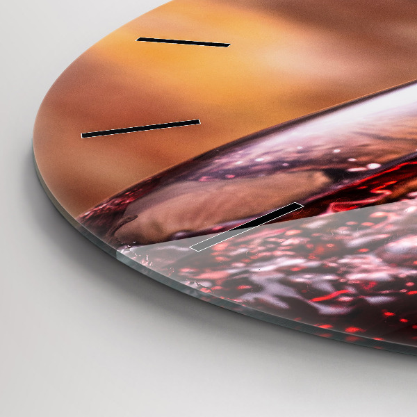 Okrúhle hodiny Pohárik červeného vína