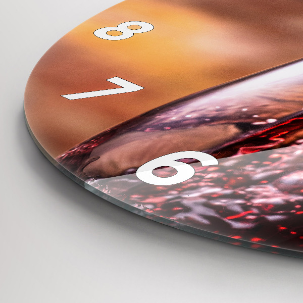 Okrúhle hodiny Pohárik červeného vína