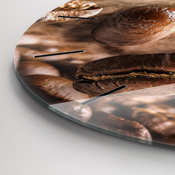 Okrúhle hodiny Kávové zrná