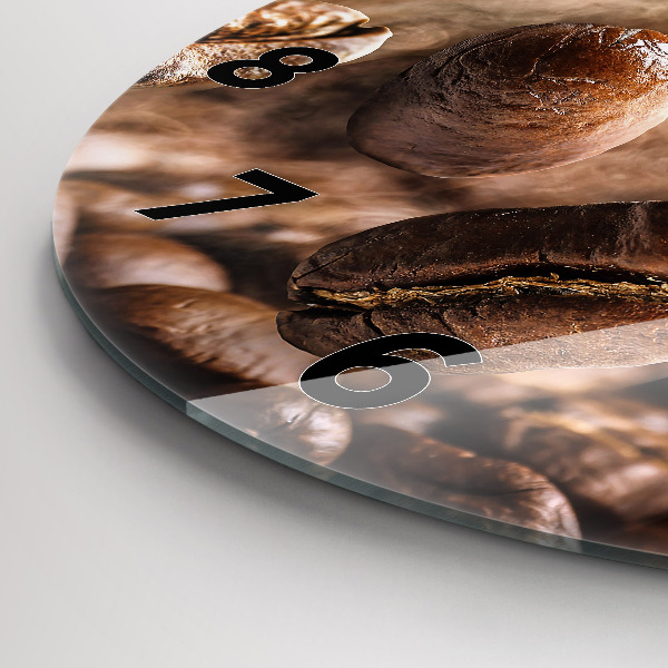 Okrúhle hodiny Kávové zrná