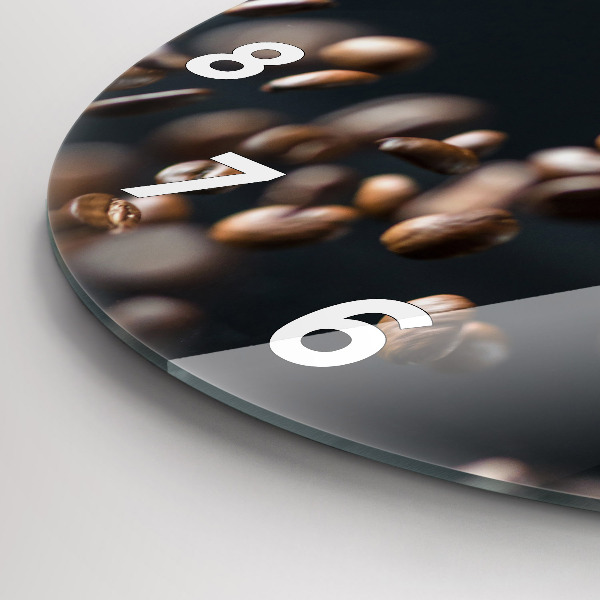 Okrúhle hodiny Kávové zrná