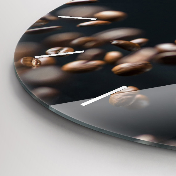 Okrúhle hodiny Kávové zrná