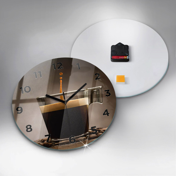 Okrúhle hodiny Šálka kávy